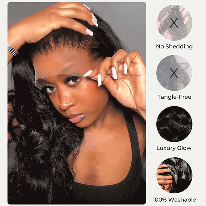 Real Show | Body Wave Wig | Frontal/Closure HD Lace Glueless (16-32'')