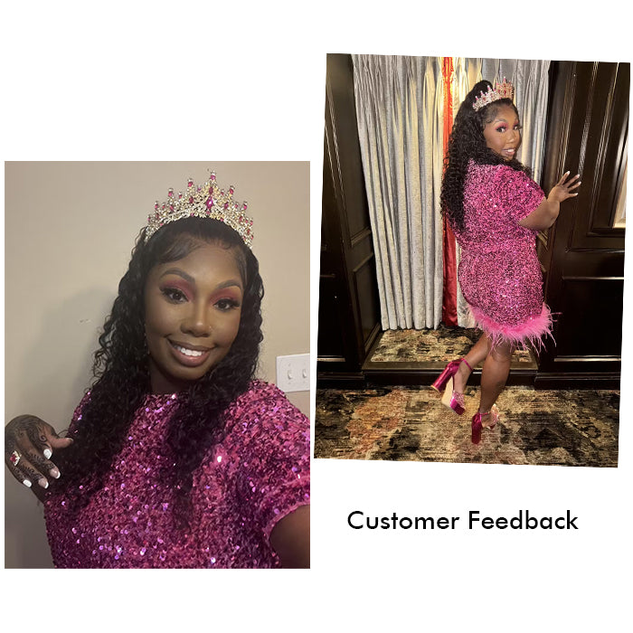 Real Show | Deep Wave Wig | Frontal/Closure Transparent Lace Glueless (14-32'')