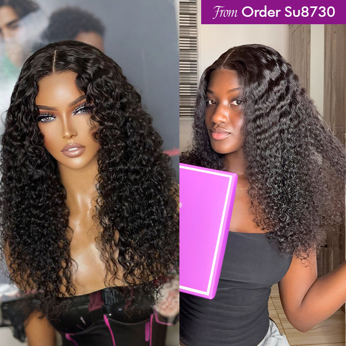 Real Review | Pre-cut Lace Frontal 22''Curly Wig Or Glueless