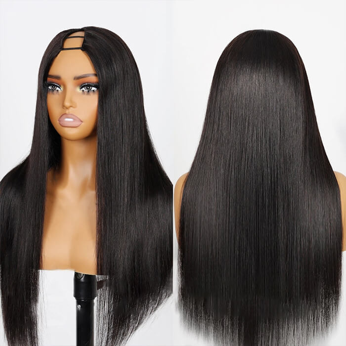 Glueless Wigs Straight U Part Wig Human Hair Wigs