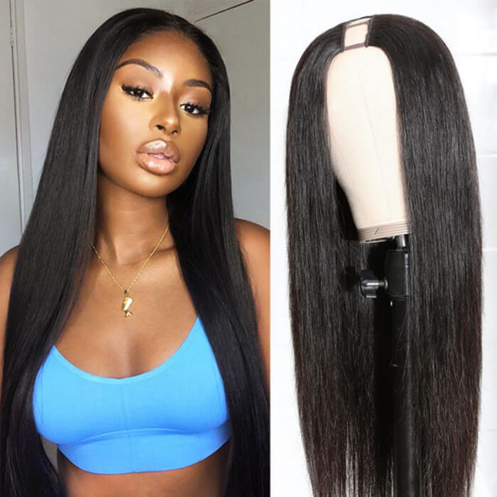 Glueless Wigs Straight U Part Wig Human Hair Wigs