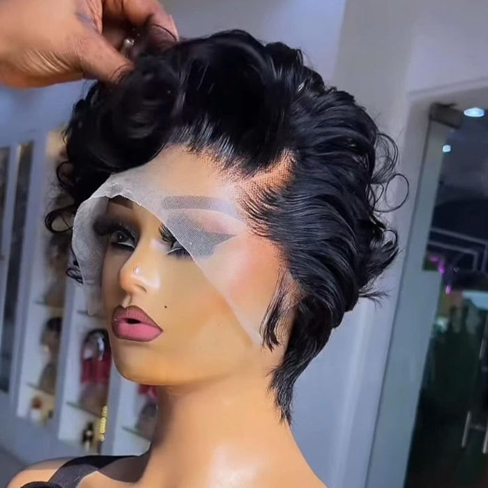 Real Review | Pre-cut Lace Frontal 8''Pixie Curly Wig