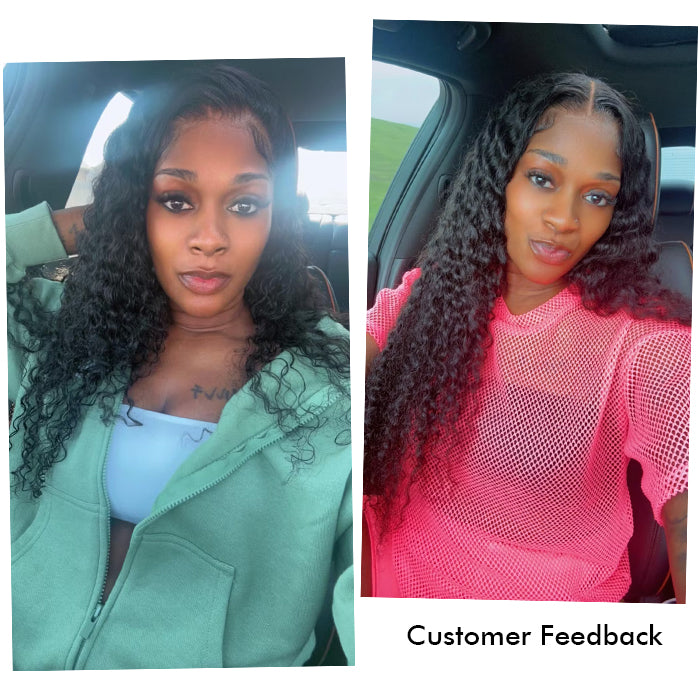 Real Show | Deep Wave Wig | Frontal/Closure Transparent Lace Glueless (14-32'')