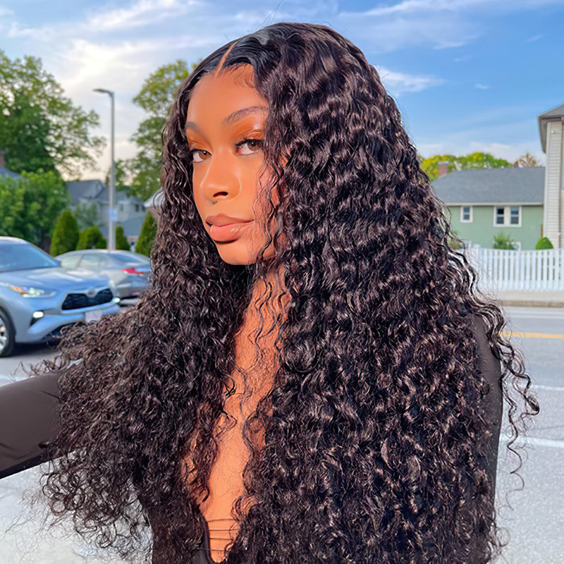 2x6 5x5 Undetectable Lace Closure Glueless Wigs Deep Wave Human Hair Wig With Baby Hair