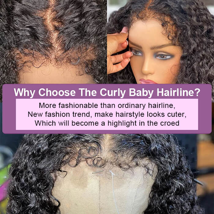 Real Show |4C Edge Hairline | Deep Wave Wig | Frontal/Closure Transparent Lace Or Glueless (14-32'')