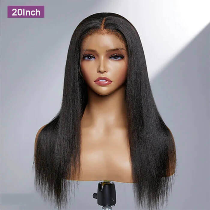 4C Edges Hairline Wigs Curly Baby Hair 13x4 Transparent Lace Front Human Hair Wigs Straight Hair Wigs
