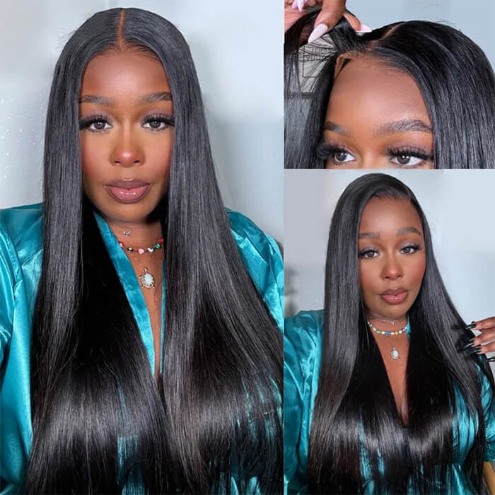 4x4/5x5/13x4 HD Lace Closure and Lace Frontal Wigs Straight Glueless Wigs Brazilian Human Hair