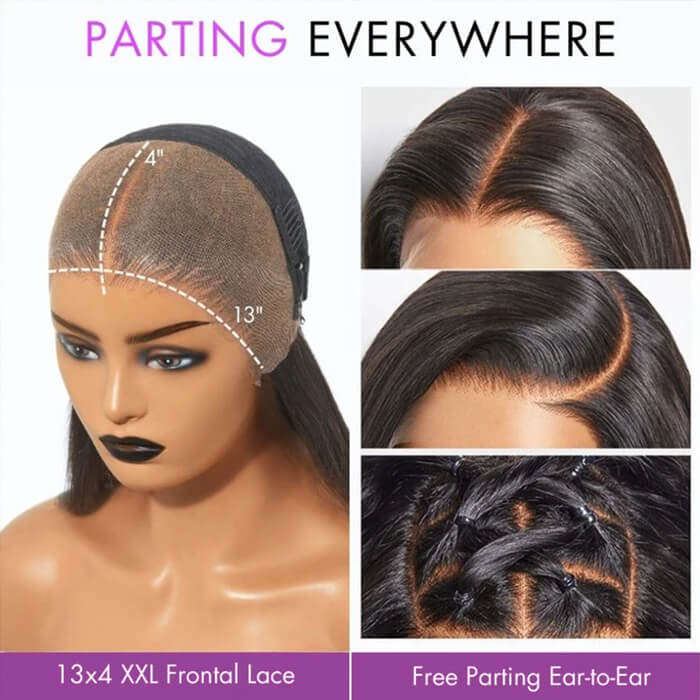 4x4/5x5/13x4 Transparent Lace Closure and Lace Frontal Wigs Straight Glueless Wigs Brazilian Human Hair