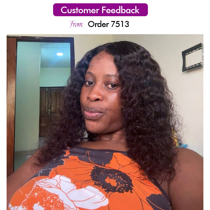 [18''=₵1189] Water Wave Lace Closure/Frontal Pre-Cut Glueless Wig