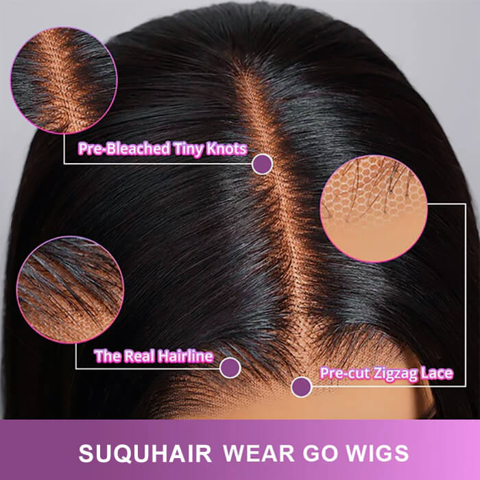 Jerry Curly Wear Go 4x4/5x5 Transparent Lace Closure Human Hair Wig Glueless Pre-cut Wig