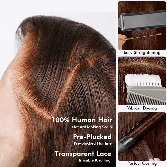 [18''=₵999] Body Wave Wig | Brown #4 Color | 4x4 Closure Glueless Invisible Lace