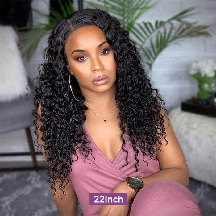 Real Show | Curly Wig | Drawstring Pull Go |Closure Transparent Lace Glueless Wig (16-32'')