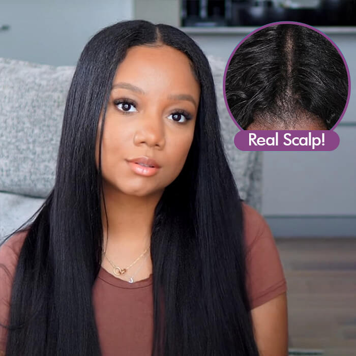 Yaki Straight U Part Quick & Easy Affordable 100% Human Hair Wig