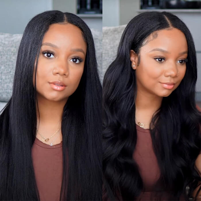 Yaki Straight U Part Quick & Easy Affordable 100% Human Hair Wig