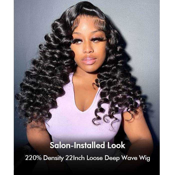 Custom High Density | Loose Deep Wave Lace Wig | Closure/Frontal