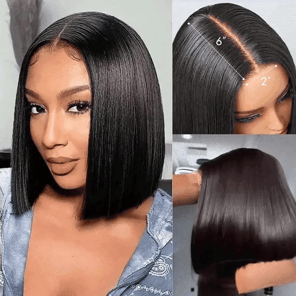 Vietnamese SDD Virgin Bone Straight Wig 2*6 Kim K Wig