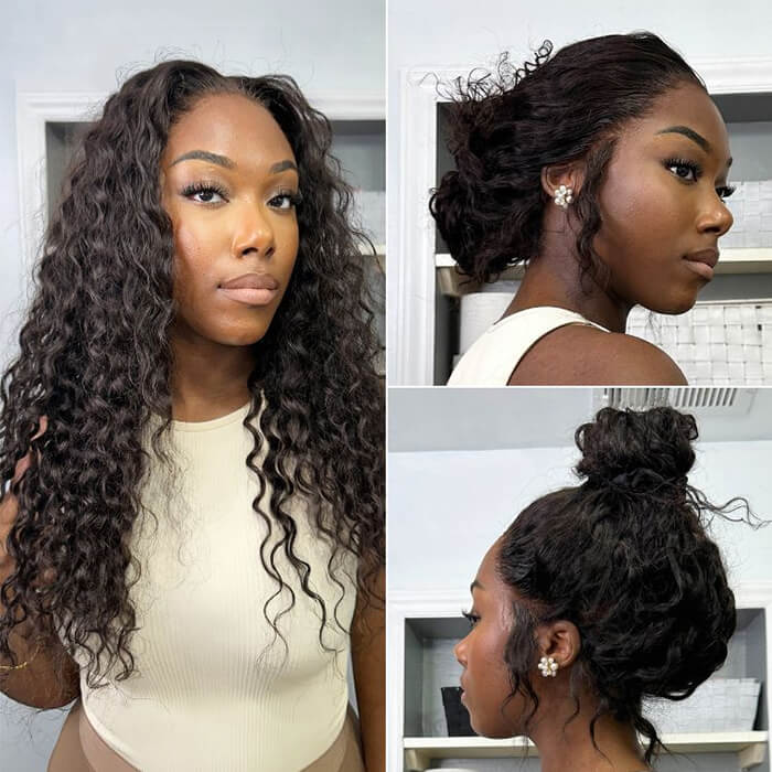 360 Lace Frontal Wig Water Wave Lace Front Brazilian Human Hair Wigs For Women