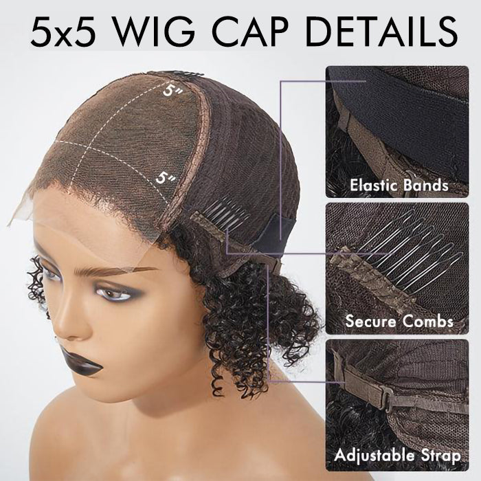 Real Review | Glueless Closure 16''Curly Bob Wig