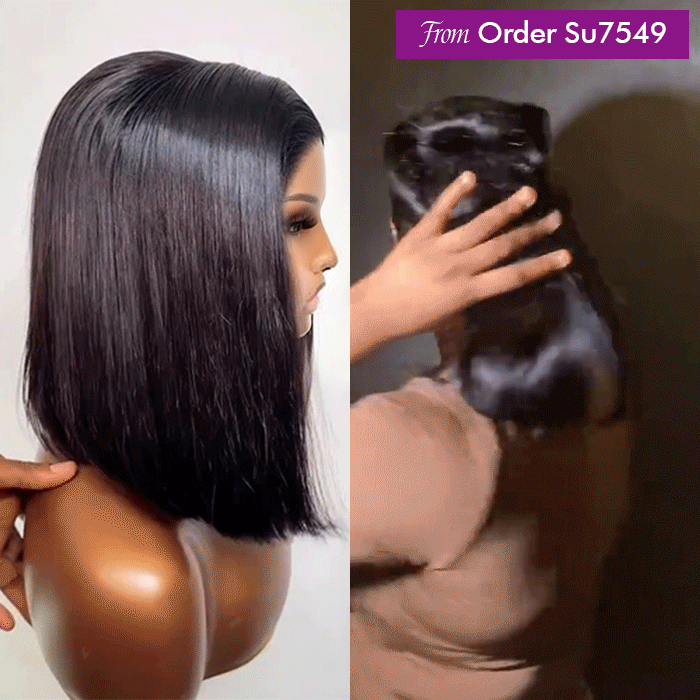 Real Review |Frontal 12'' Straight Bob Wig Or Glueless