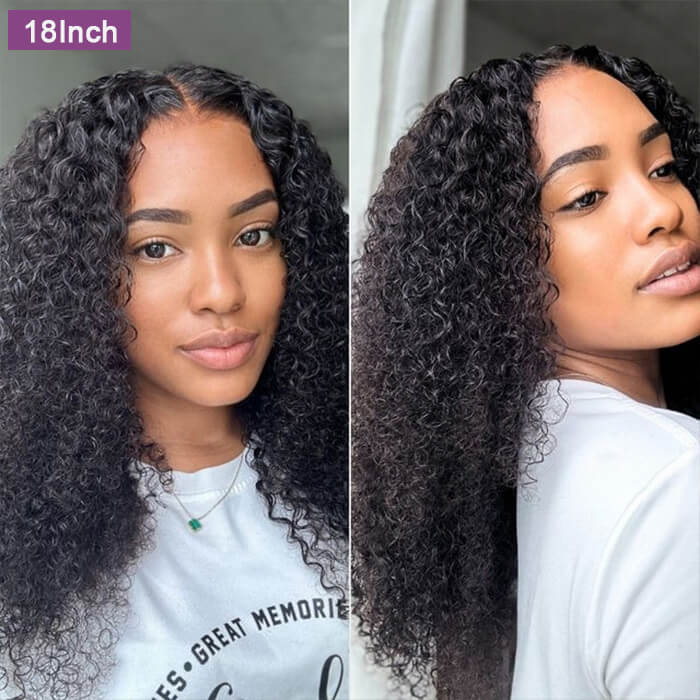 Jerry Curly Frontal 13x4 Transparent Transparent Lace Glueless Human Hair Wigs