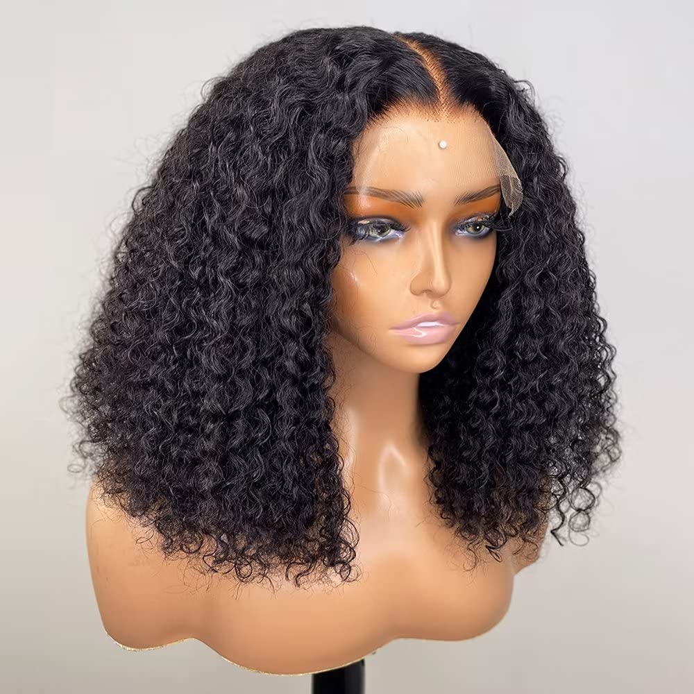 Pre-cut Lace Frontal Wig | 14'' Curly Bob Wigs