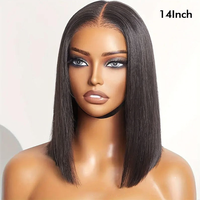 Wholesale Price | 14'' Straight Bob Wig | Glueless Closure 4*4 Lace