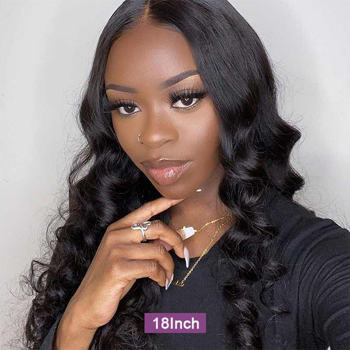 [18''=₵999] Pre-everything Glueless Loose Wave Wig Closure/ Frontal Pre Cut Lace Wig