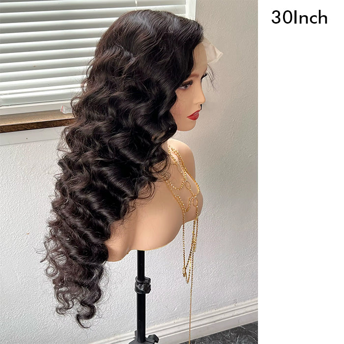 Real Show | Loose Deep Wig | Frontal/Closure Transparent Lace Glueless (16-32'')