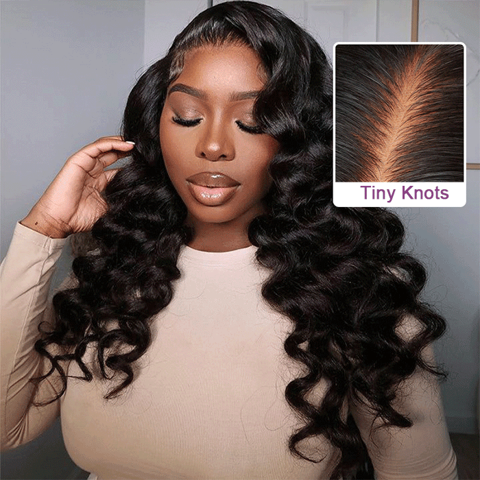 [18''=₵999] Pre-everything Glueless Loose Wave Wig 4x4 Closure Pre Cut Lace Wig