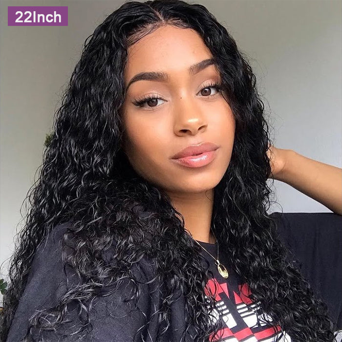 Glueless Wear And Go Glueless Wigs Water Wave HD Wig Transparent Lace Frontal Human Hair