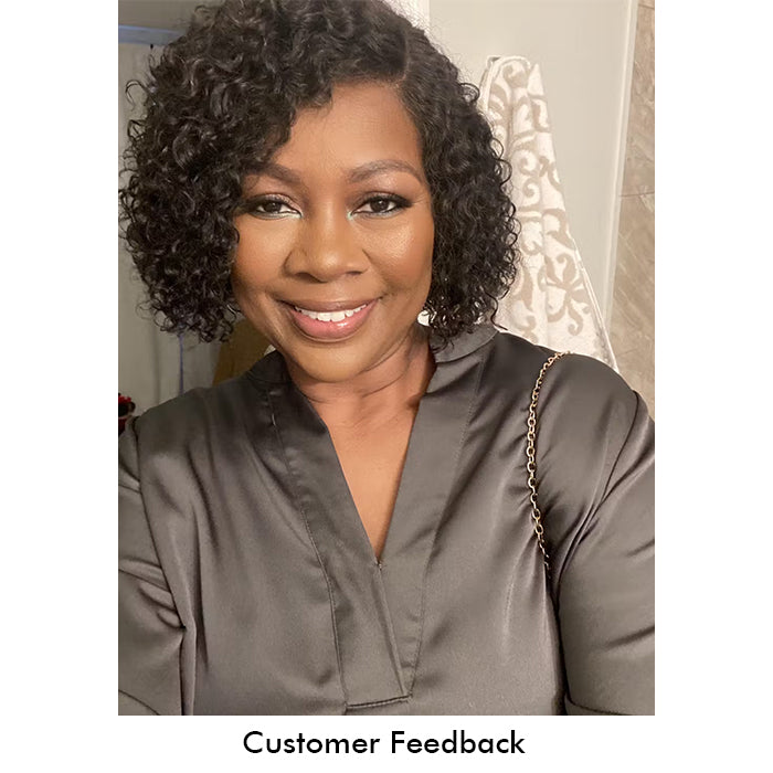 Real Show | Curly Bob Wig |  Frontal/Closure Transparent Lace Glueless (8-16'')