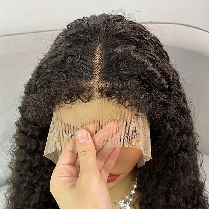 Real Show |4C Edge Hairline | Deep Wave Wig | Frontal/Closure Transparent Lace Or Glueless (14-32'')