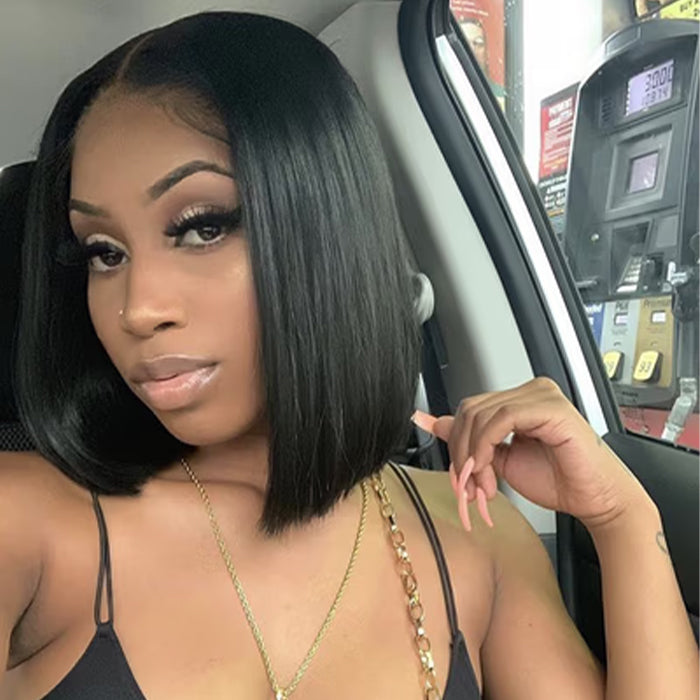 Wholesale Price | 10'' Glueless Closure/ Frontal Straight Bob Wig