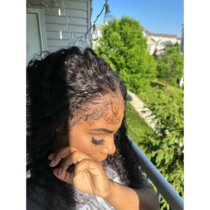 Real Show |4C Edge Hairline | Deep Wave Wig | Frontal/Closure Transparent Lace Or Glueless (14-32'')