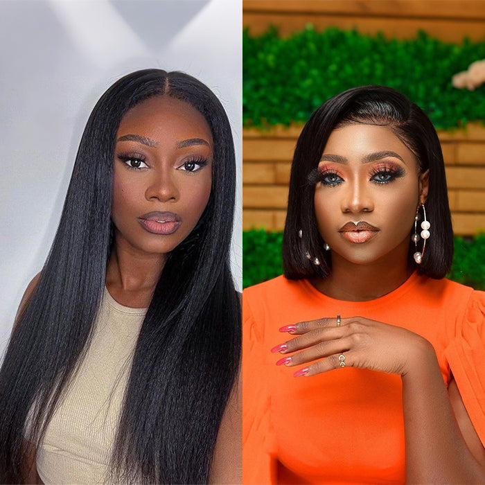 2Wigs=₵1599 | 20''Yaki Straight Wig+10'' SDD Bob Wig