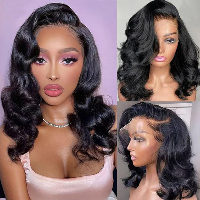 2 Glueless Wigs Set | 16'' Frontal Body Wave Wig+10'' Closure 4x4Chocolate Brown Straight Wig