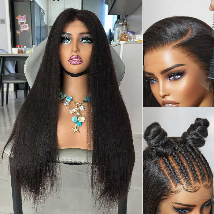 24/26 Inch Yaki Straight Wig | Frontal Wig Or Glueless