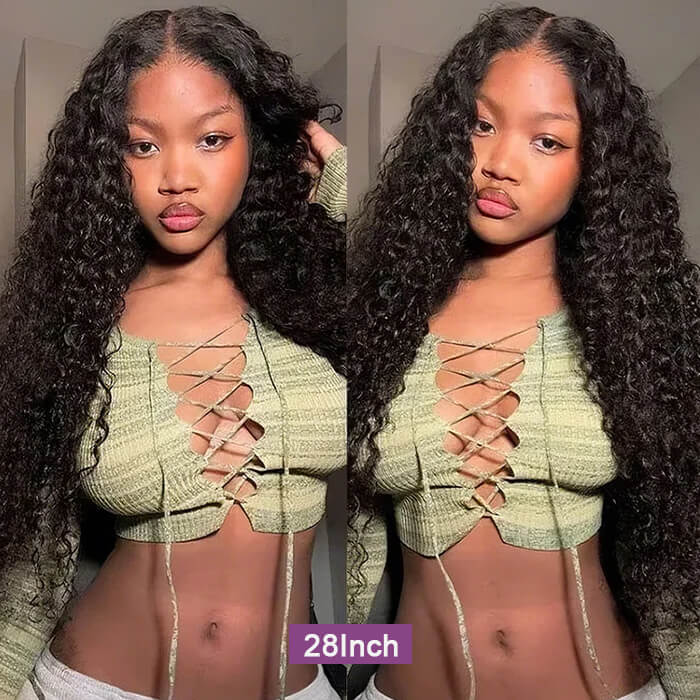 Real Show | Curly Wig | Drawstring Pull Go |Closure Transparent Lace Glueless Wig (16-32'')
