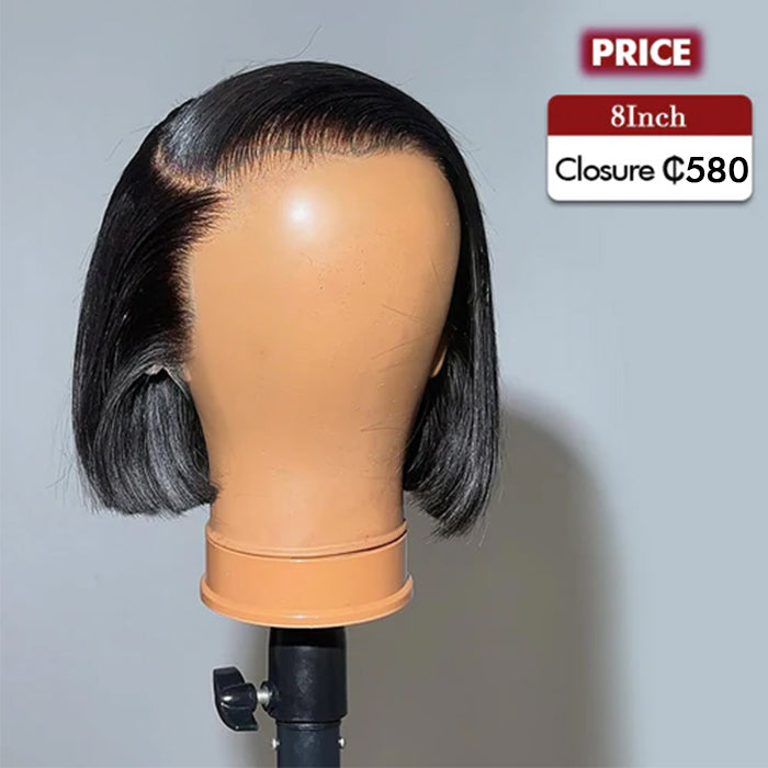 Wholesale Price | 10'' Glueless Closure/ Frontal Straight Bob Wig