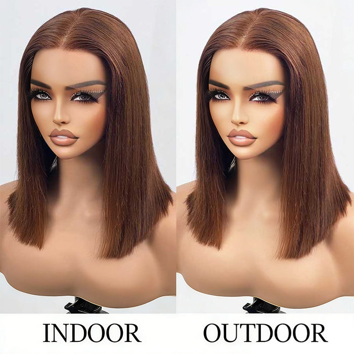 Clearance Sale | Brown Bob Wig |Glueless Frontal/ Closure(No Restock)