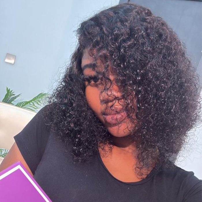 Real Review | Glueless Closure 16''Curly Bob Wig