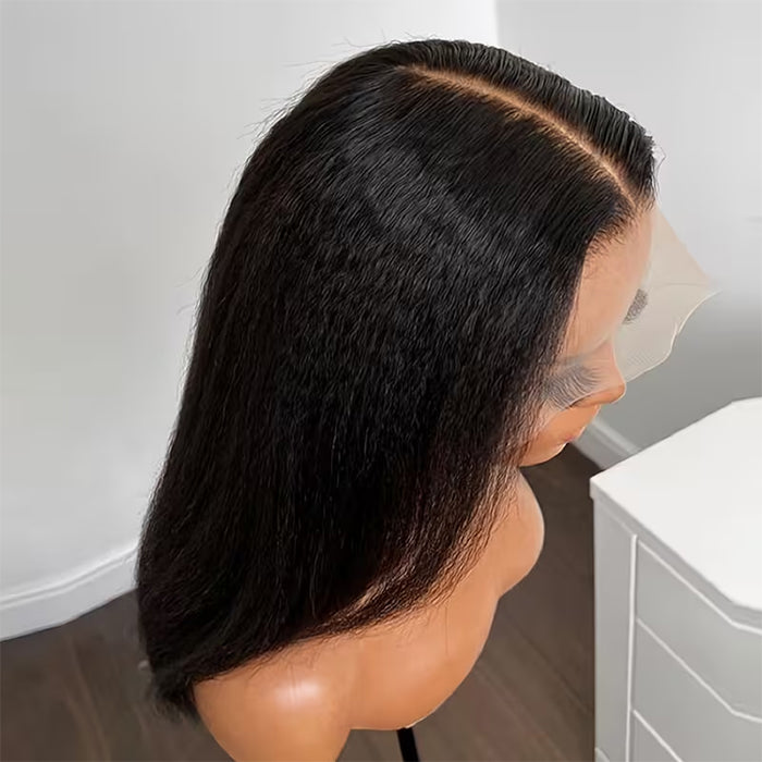 Buy 1 Get 1 Free | Yaki Straight Wig+Free Pixie Curly Wig | Frontal/ Closure Wig