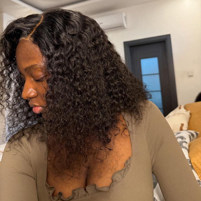 Real Review | Glueless Closure 16''Curly Bob Wig