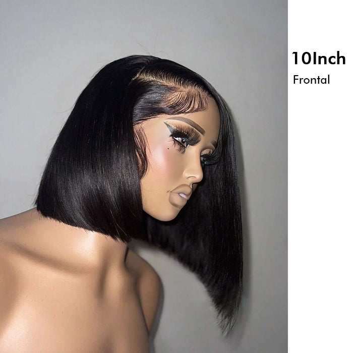 [12''=₵699] Silky Blunt Cut Shoulder Length Glueless 4x4 Closure Bob Wig