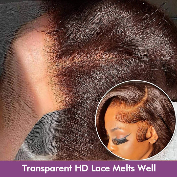 Chocolate Brown #4 Body Wave 13x4 Lace Front Human Hair Wigs For Women