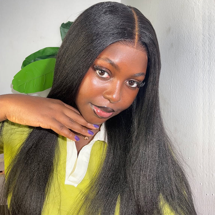 24/26 Inch Yaki Straight Wig | Frontal Wig Or Glueless