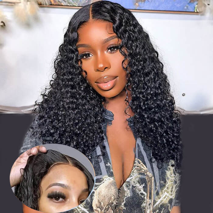 2 Glueless Wigs Set | 22'' 4x4 Lace Closure Straight Wig+20'' Frontal Curly Wig