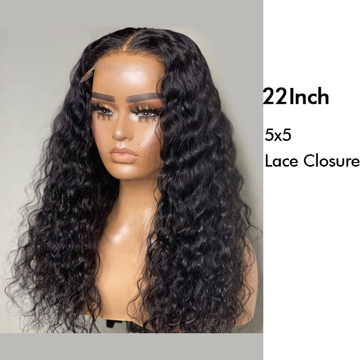 Buy 1 Get 1 Free | Deep Wave Wig+Free Straight Bob Wig | Frontal/ Closure Wig