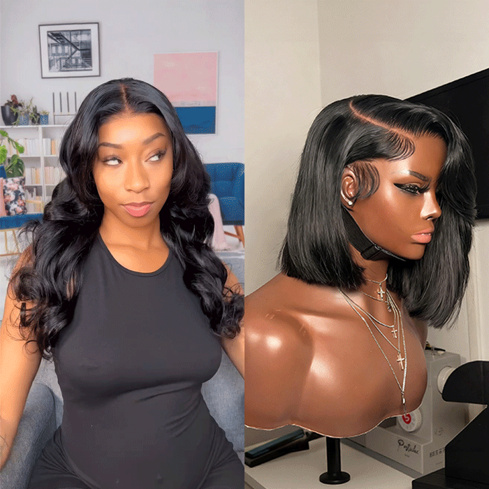 2Wigs=₵1599 | 20'' Body Wave Wig+10'' SDD Bob Wig
