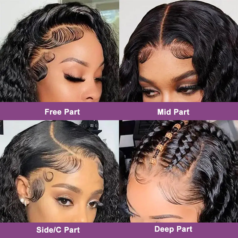 Buy 1 Get 1 Free | Water Wave Wig+Free Straight Bob Wig | Frontal/ Closure Wig